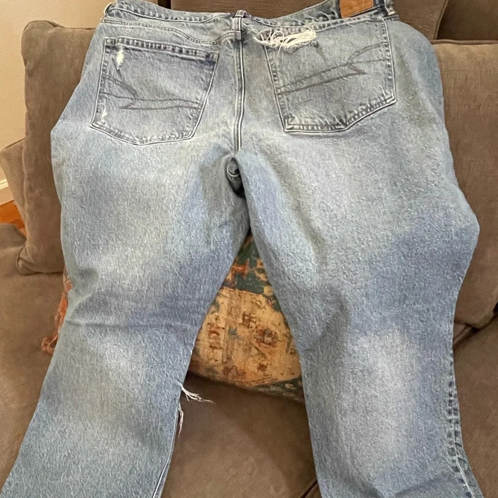 American Eagle Distressed super High-Rise Women's ankle straight Jeans 18 - Picture 5 of 9